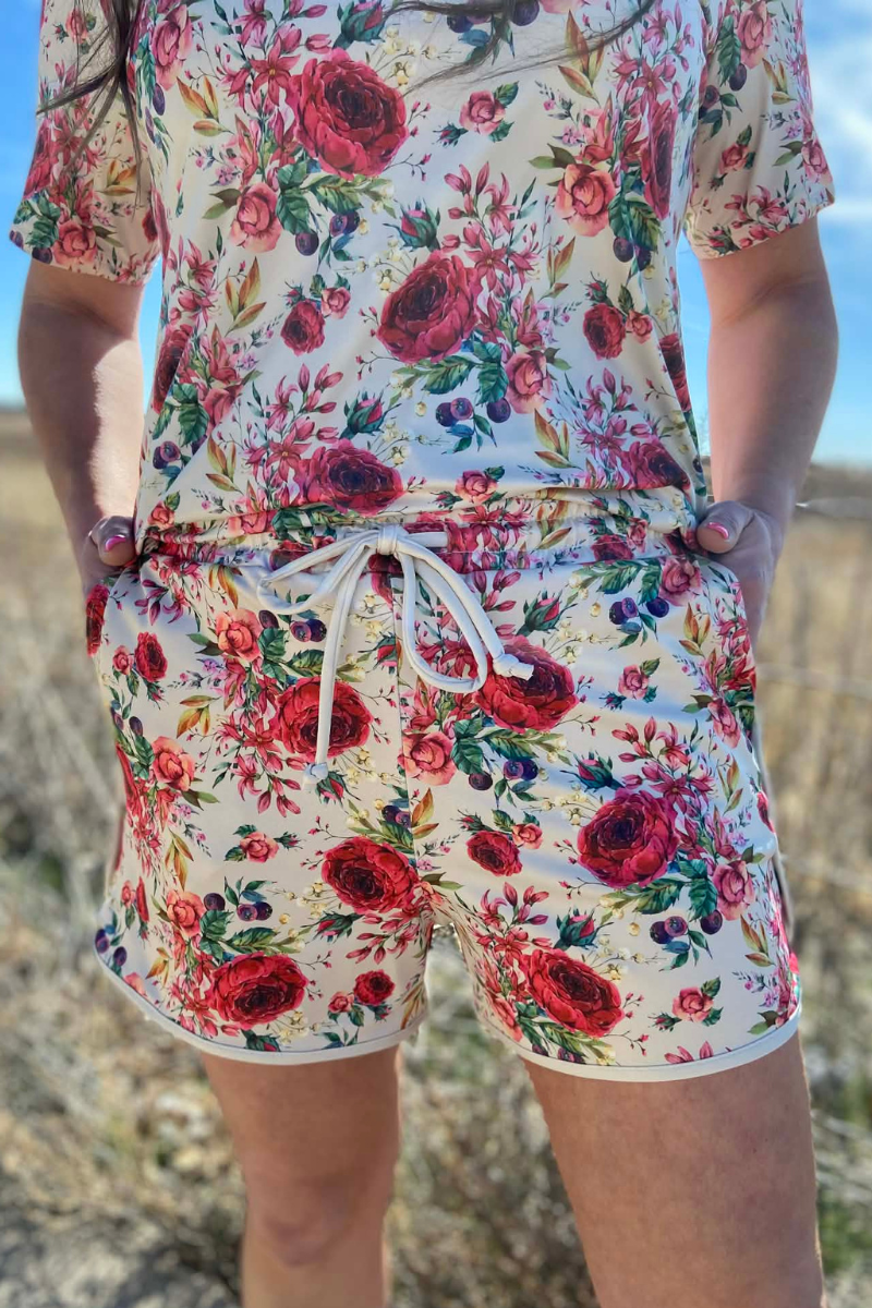 Porcelain Petals Shorts