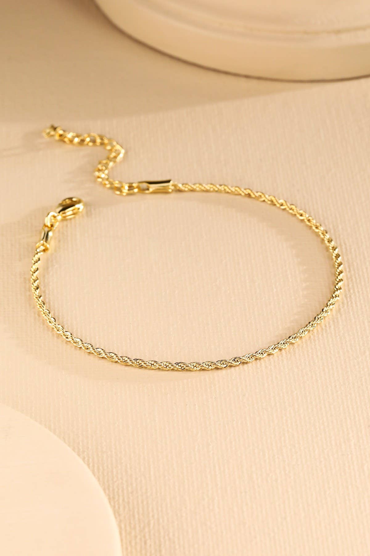 18K Gold Filled Rope Chain Bracelet