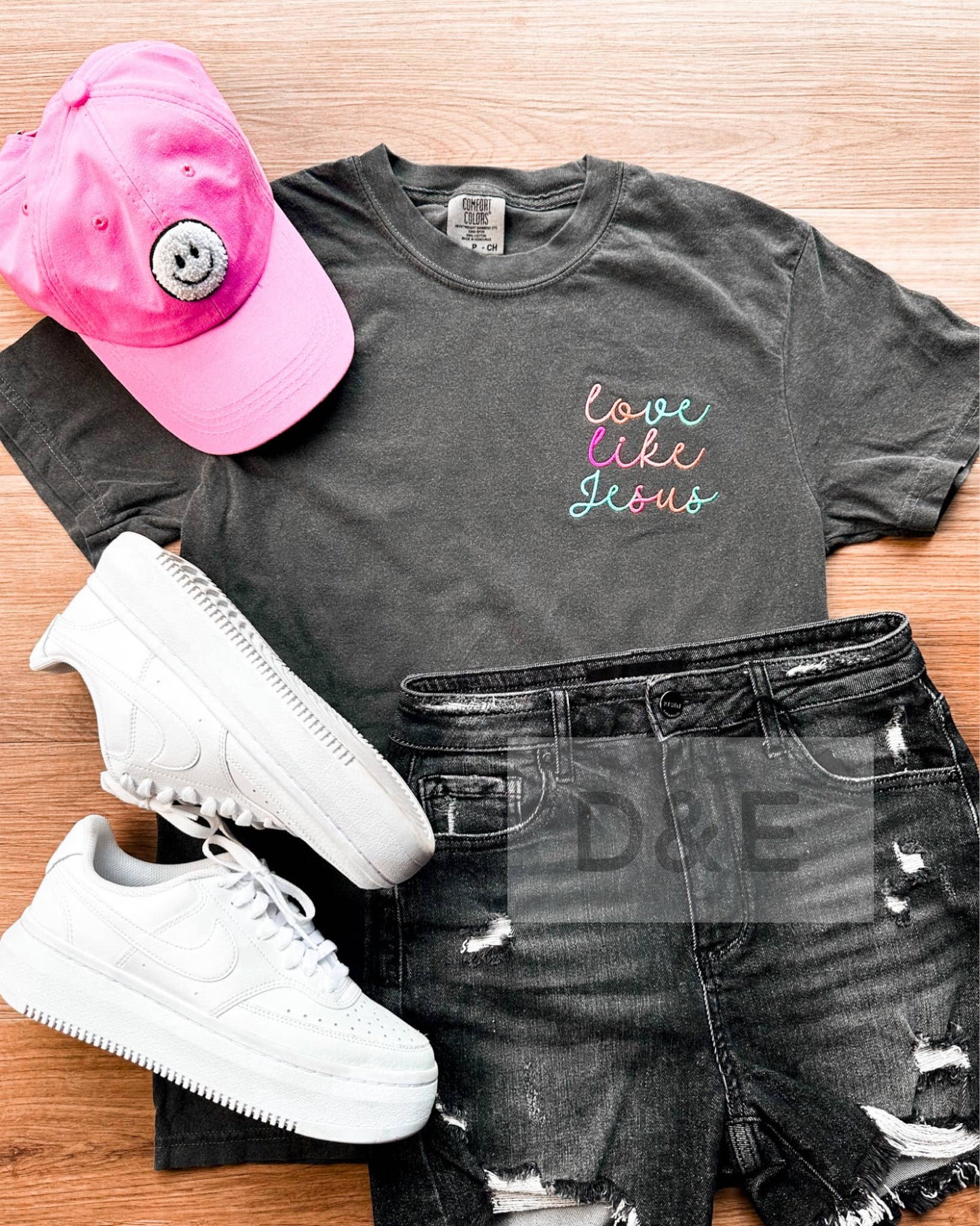 Love Like Jesus Embroidery Graphic Tee