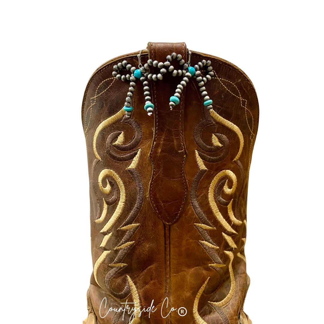 Bow Dangle Navajo Bead Earrings