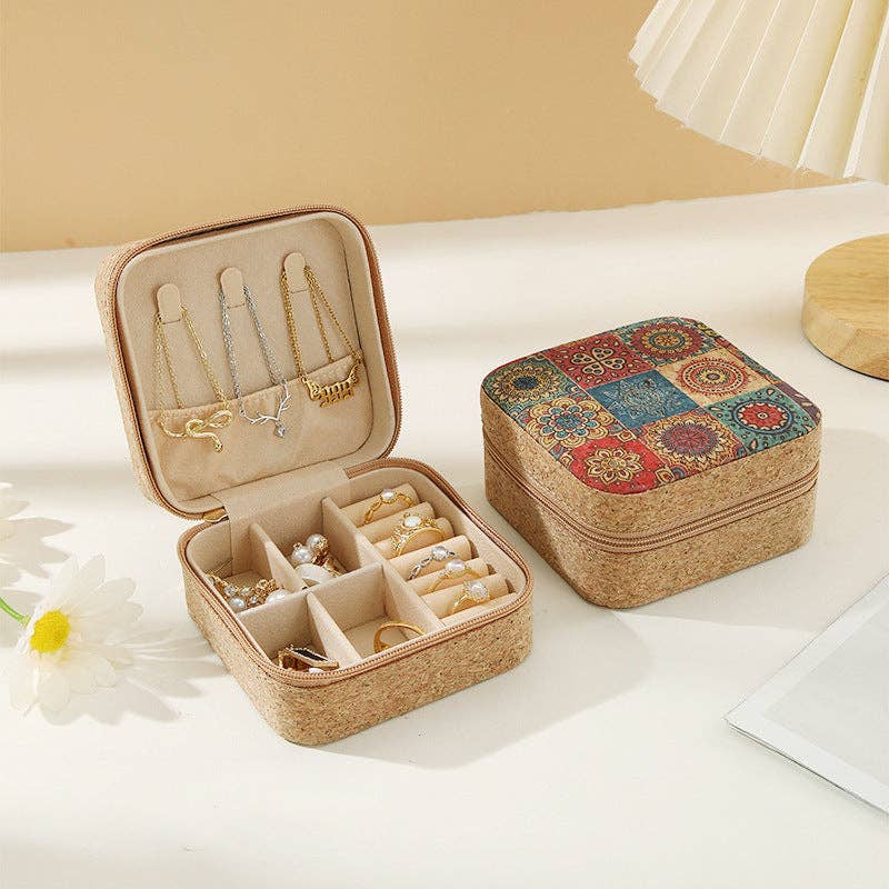 Soft Wood Print Zipper Jewelry Case DPC251619