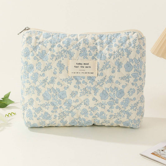 Midi Floral Print Quilted Make Up Bag DPB0118