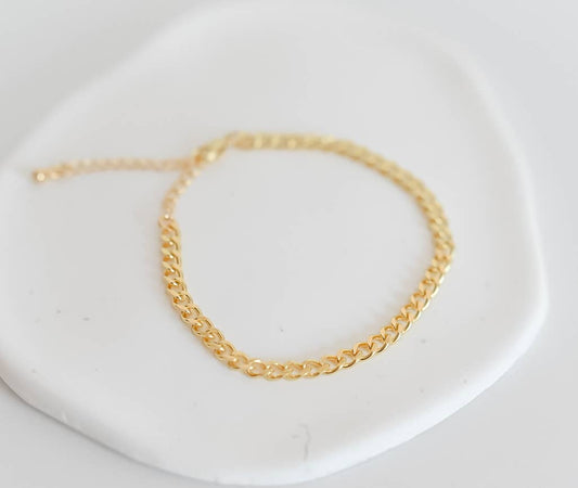 Lulu bracelet | chunky gold curb chain | 18k gold plated