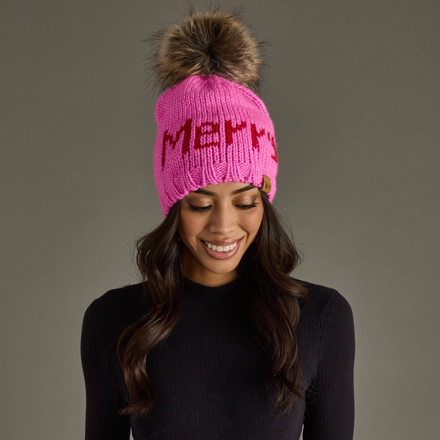 Pink Merry Pom Hat