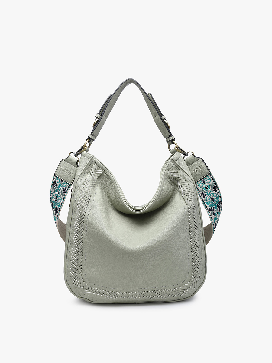 M2049 Aris Whipstitch Hobo/Crossbody w/ Guitar Strap