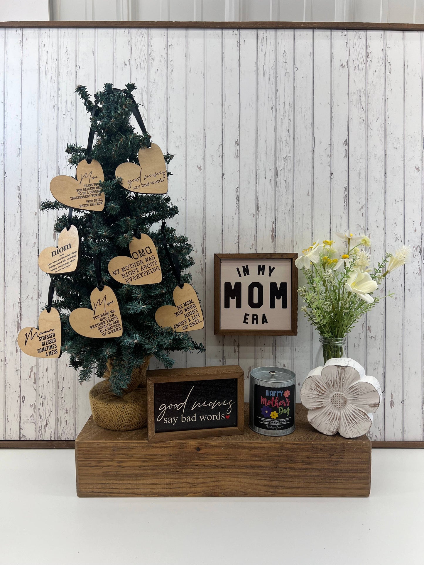 Mom Thank You Heart Mothers Day Gift Heart Ornament Gift Tag
