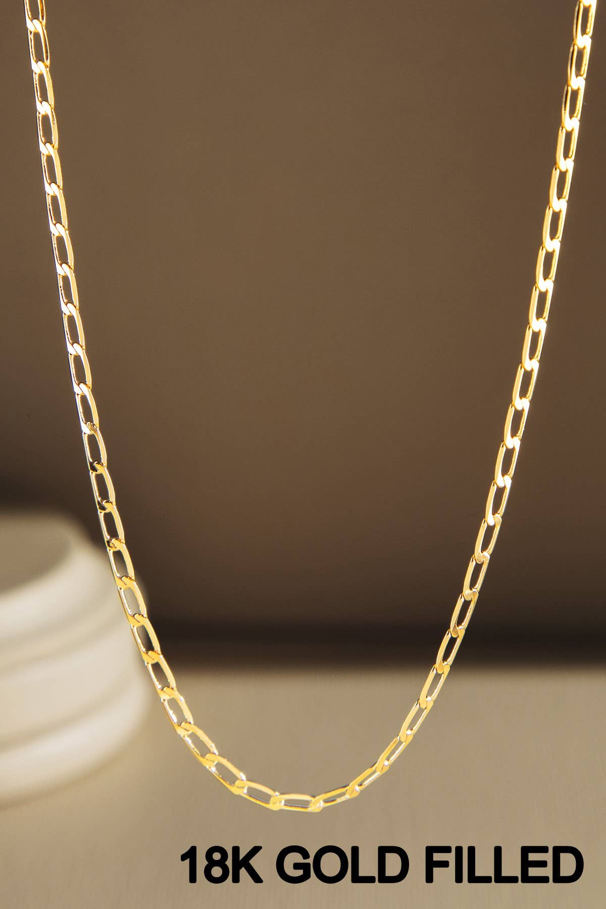 18K Gold Filled Linked Chain Necklace