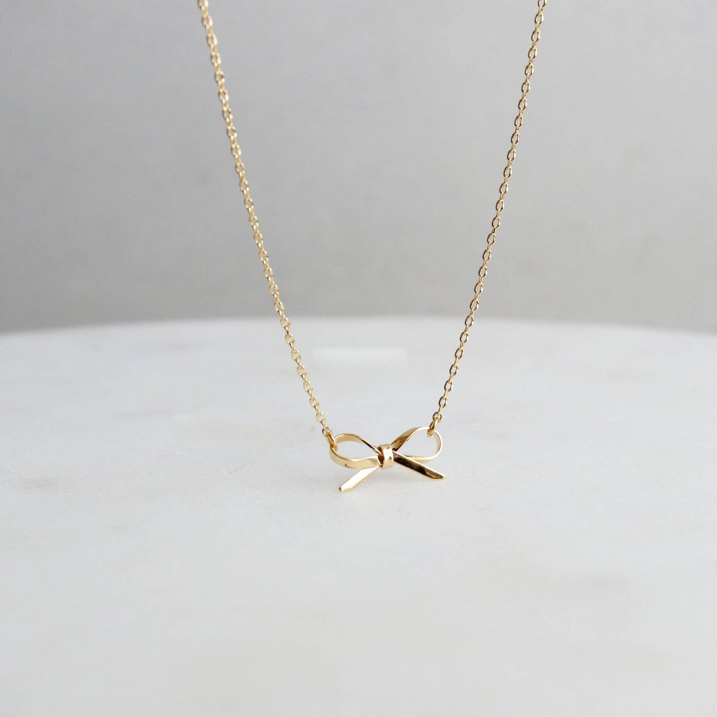 18K STAINLESS STEEL TARNISH FREE BOW NECKLACE |  40NK9418